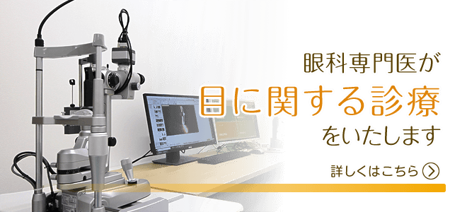 眼科専門医が目に関する診療をいたします。